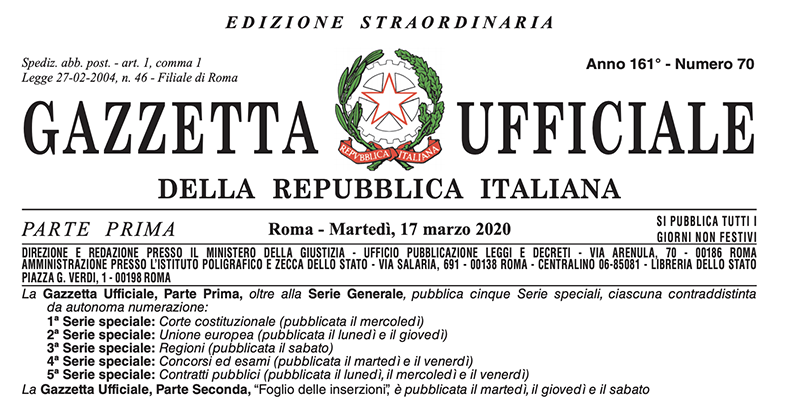 Le novità del D.L.18/2020 (“Cura Italia”)